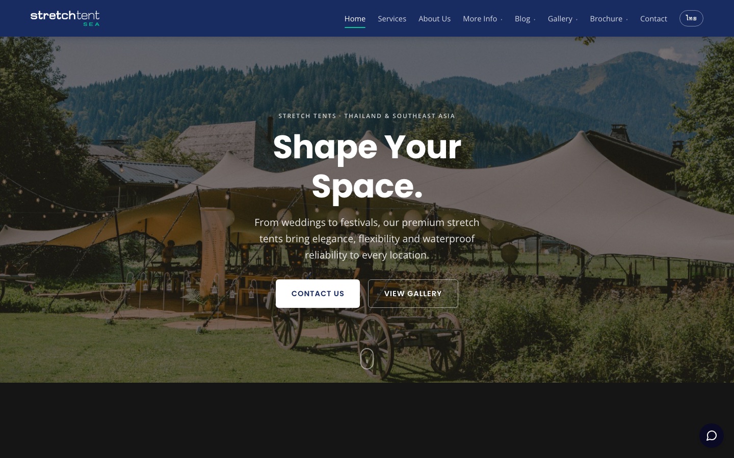 Stretch Tent SEA website