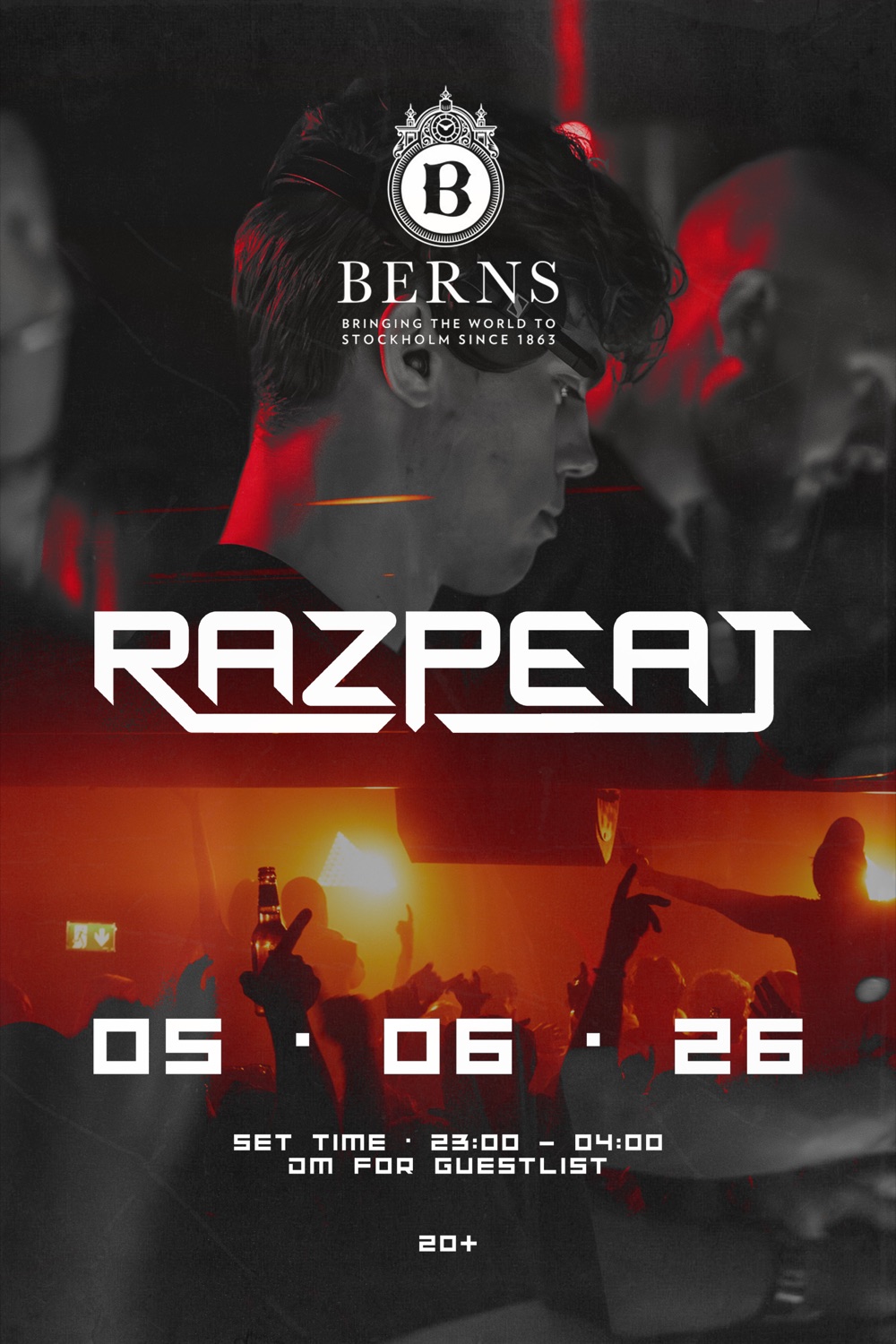Razpeat poster, Berns, Stockholm
